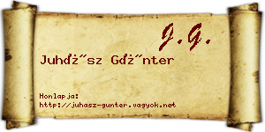 Juhász Günter névjegykártya
